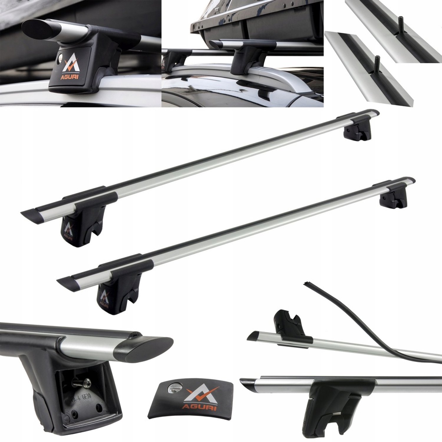 Merkloos Dakdrager Runner II 120cm - Set voor Geïntegreerde Dakrails