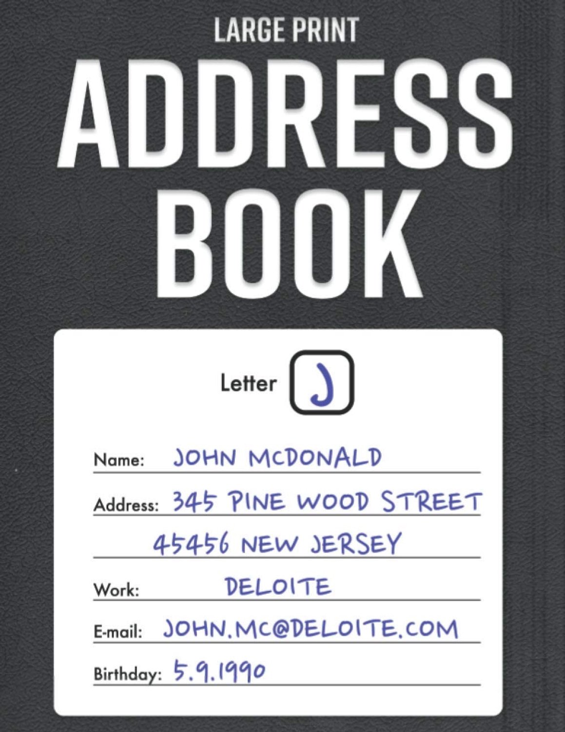 Large Print Address Book for Seniors: Elderly Address Journal, Birthday Logbook, Phone/Mobile Numbers, Email Address - ShopVlot