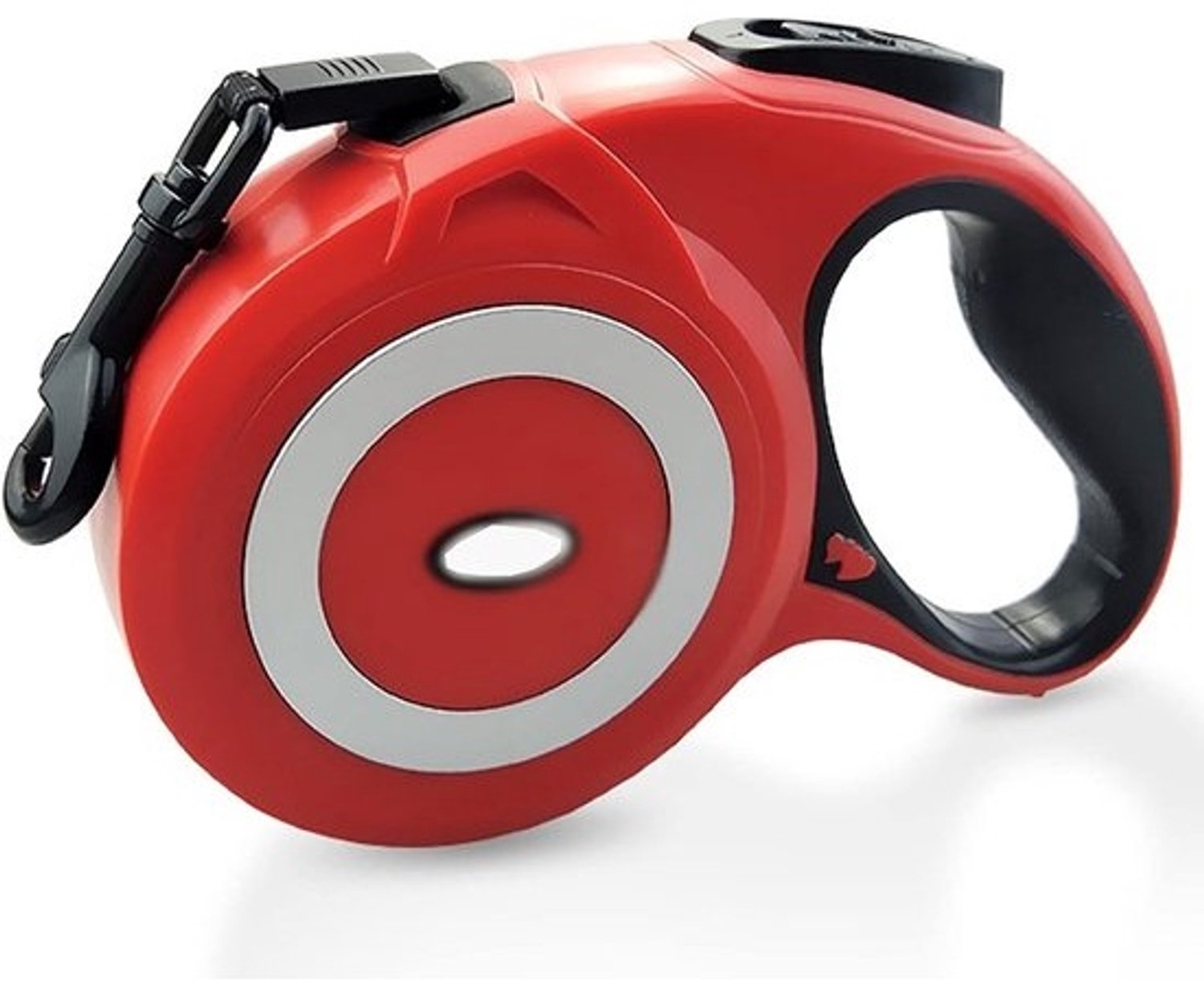 Hondenlijn oprolbaar - Uitschuifbare riem - Veilig uitlaten - Ergonomisch handvat - 5 meter - Rood