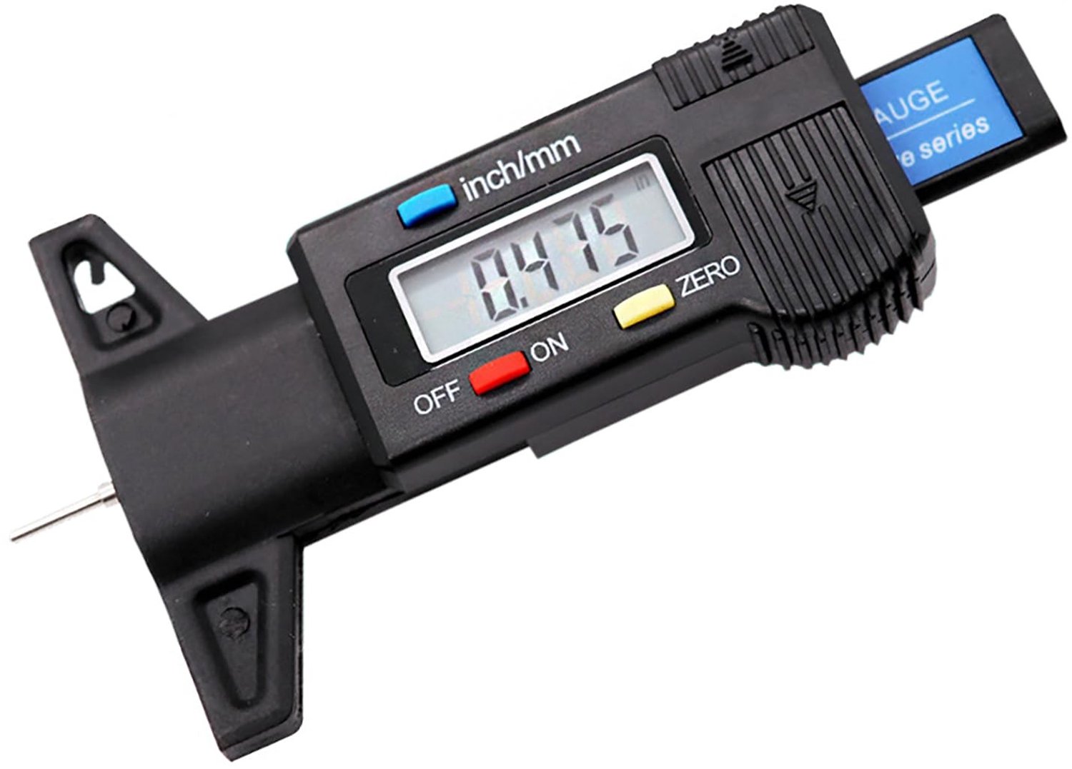 Digitale Bandendieptemeter - Zwart - 0-25,4 mm - Nauwkeurige Meting met LCD-Display - Voor Auto's en Motorfietsen