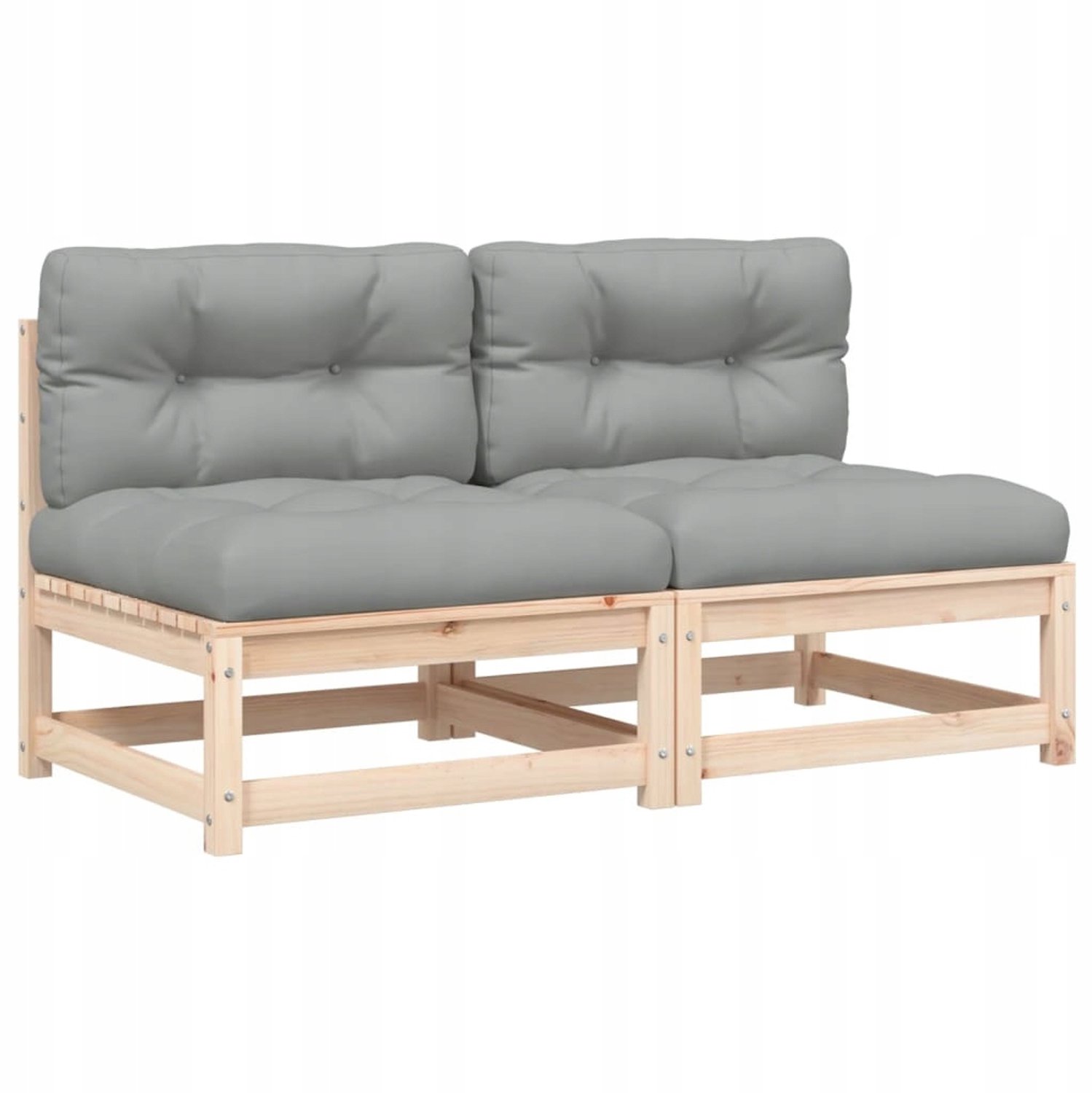 2x Houten Tuinbank met Kussens - Balkon & Terras Meubilair