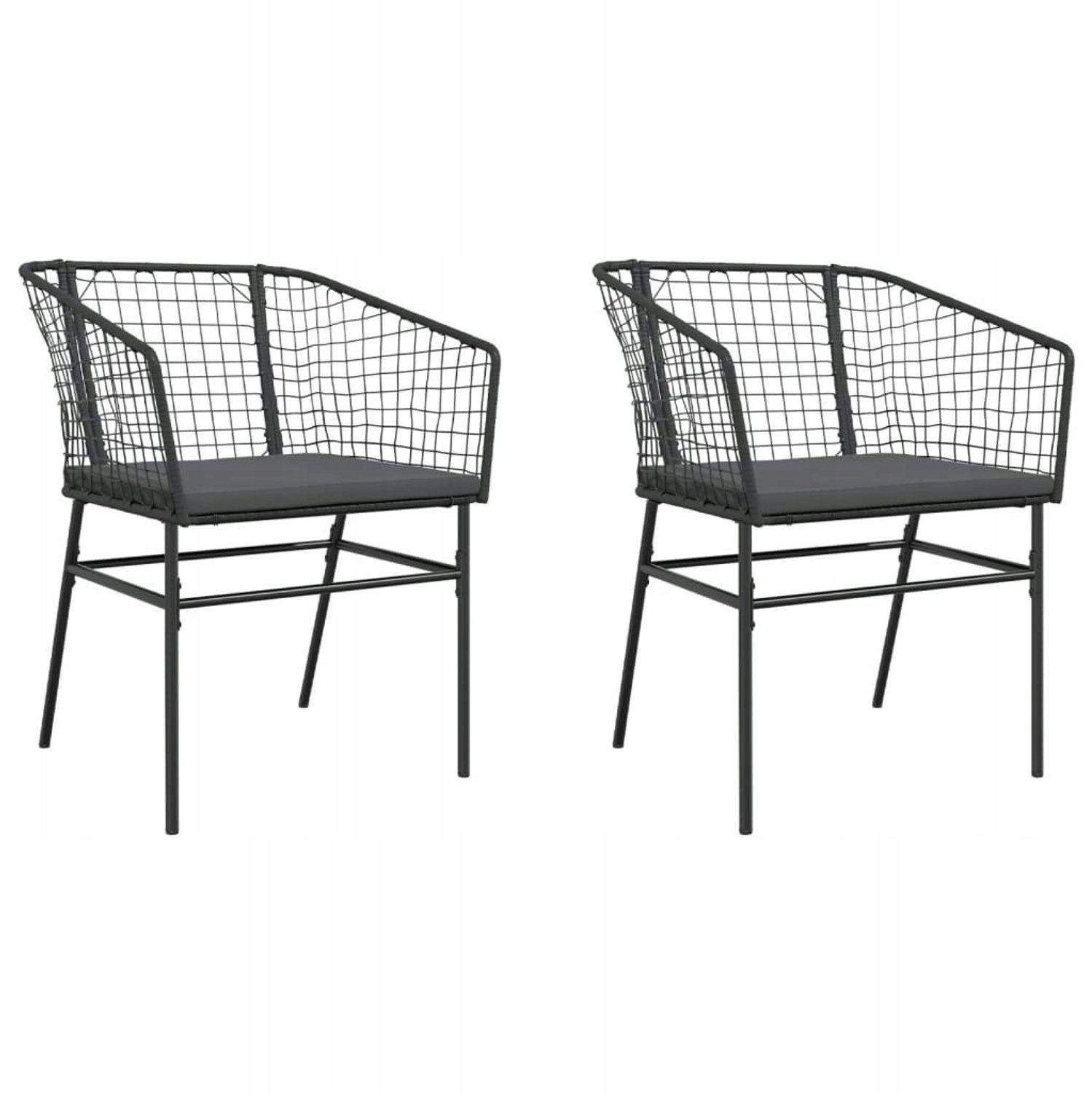 2x Tuinstoel met Kussen - Stabiel Rotan voor Balkon & Tuin