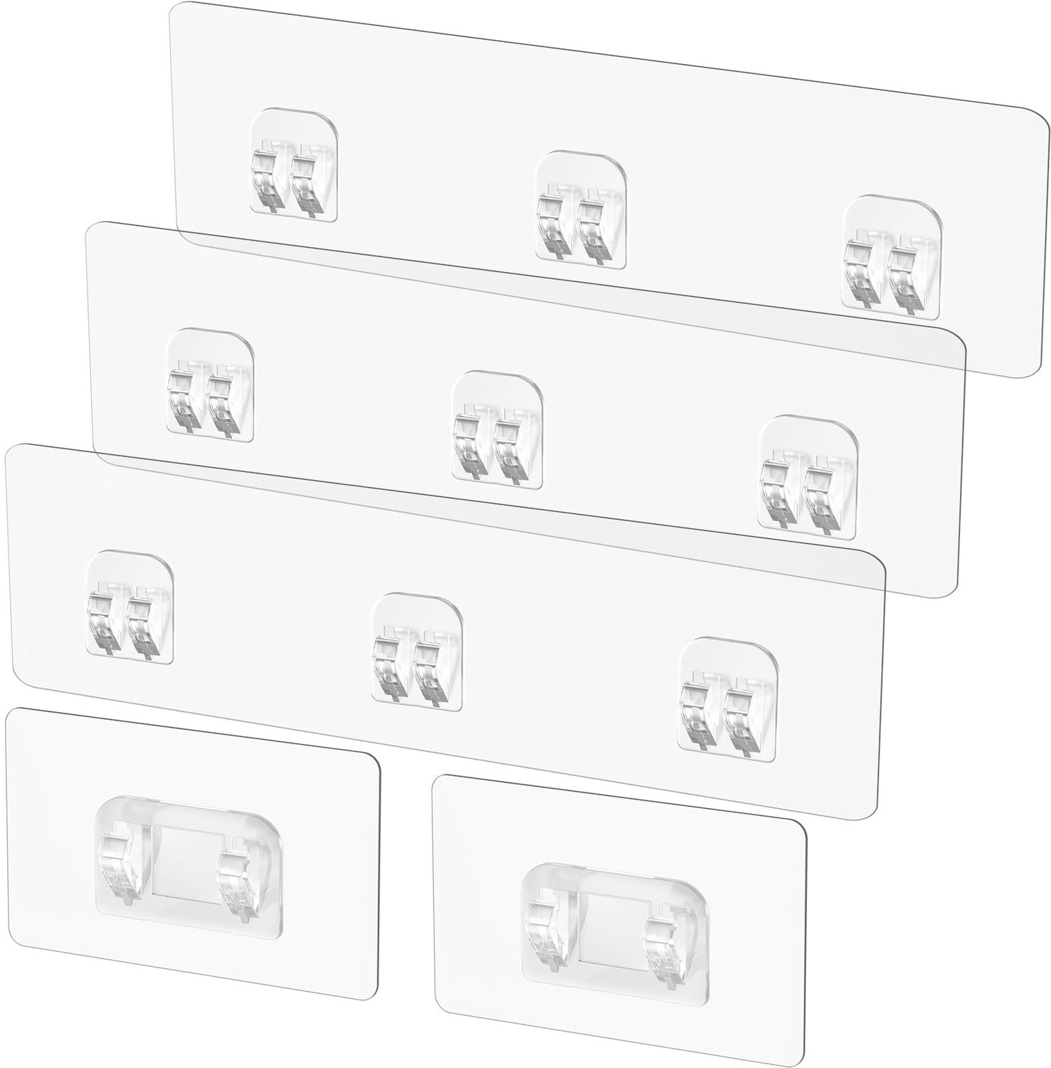 LIASDIVA Douchecaddy Zelfklevende Haken, Vervanging Sterke Stickers Douchehaken, Wandhaken voor Badkamer Douche Plank Mand Hangende Haken (Geschikt vo