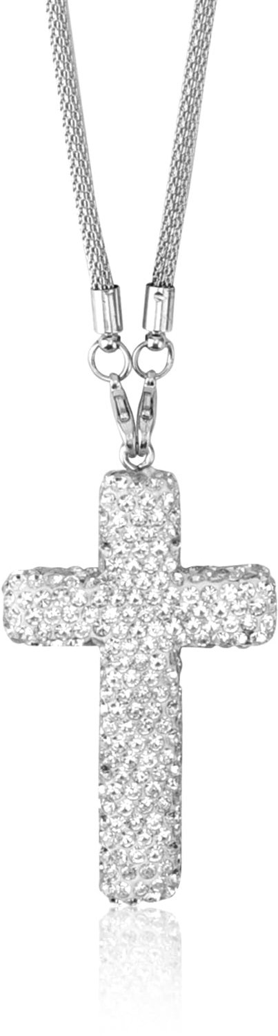 lasuroa Bling Kruis Auto Ornament, Kristallen Strass Spiegelhanger Elegante Religieuze Interieurdecoratie voor Voertuigaccessoires