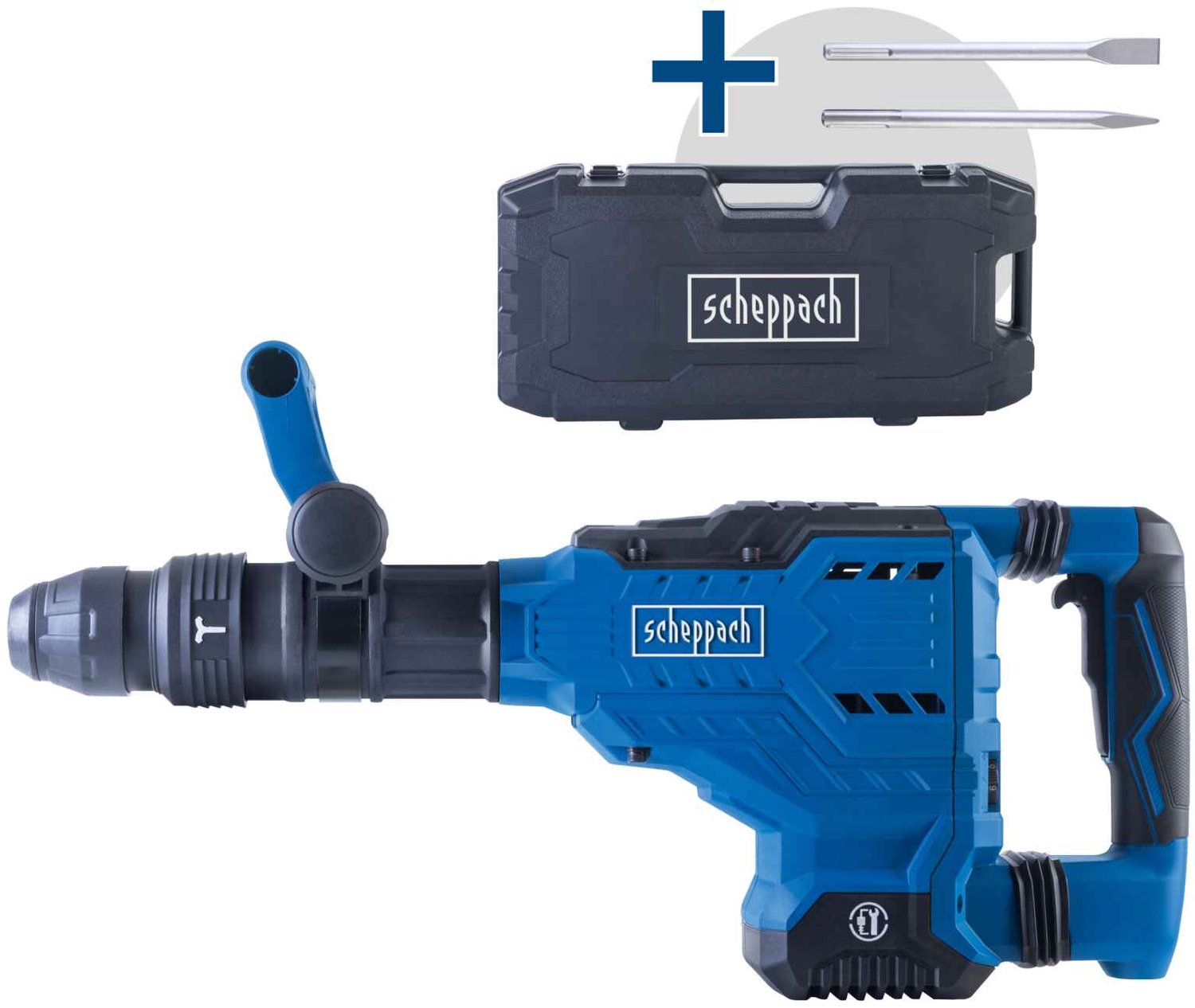 Scheppach AB2000 Breekhamer 1700W - 60J Slagkracht SDS-Max - Incl. Koffer, Puntbeitel, Platte Beitel