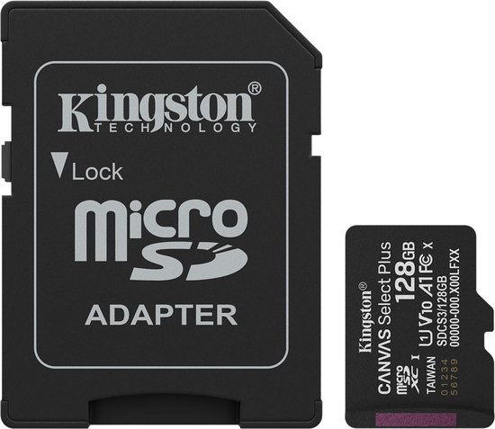 Kingston MicroSD Canvas Select Plus Gen3 128GB + Adapter