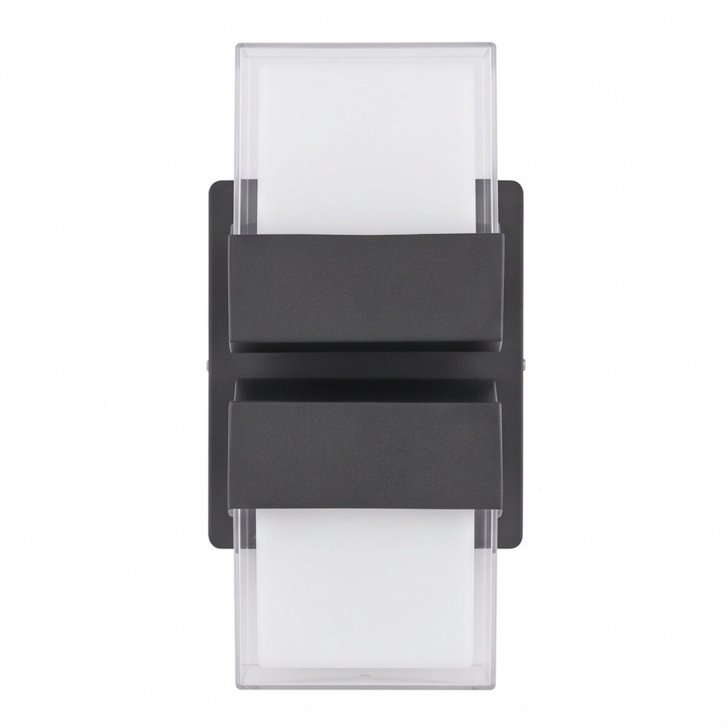 Licht Erlebnisse Licht-Erlebnisse - Lacie - LED - Wandlamp - IP54 - 3000K - 700lm - van - Metaal kunststof - in - Zwart transparant Zwart|transparant