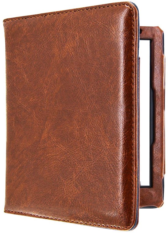 imoshion E-reader Hoesje - Geschikt voor Kobo Aura H2O Edition 2 - Luxe Effen Bookcase - Bruin van iMoshion — afbeelding 4