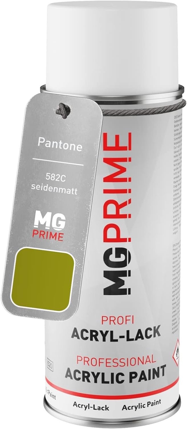 Acryllak spuitbus 400ml - Pantone 582C groen - sneldrogend - professionele kwaliteit Vemera - Vemera