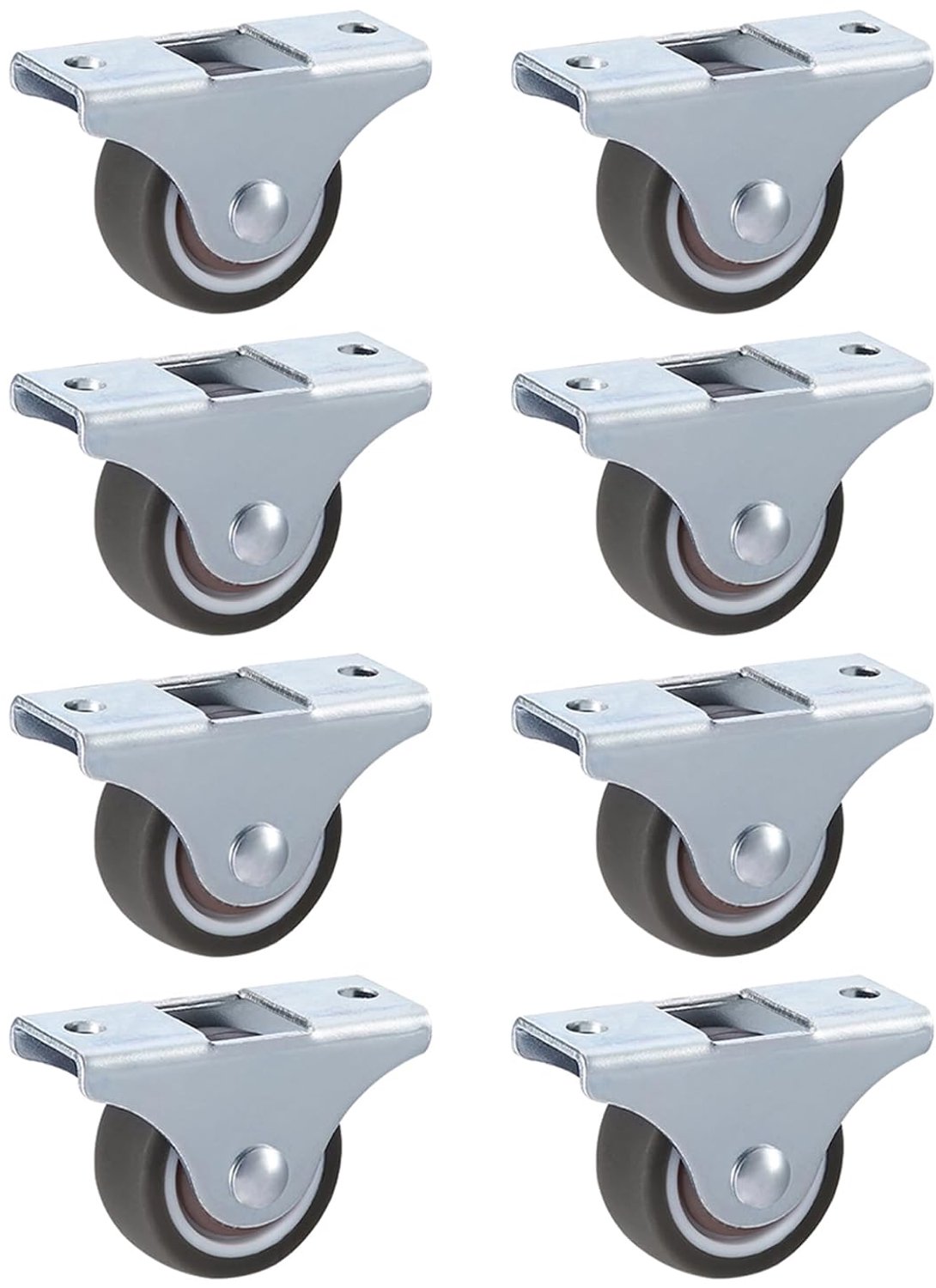 Mobiel toont Ø 50 x 18 mm - TPR-rubber - stille beweging - vervanging voor meubels m-winkel - 8 stuks - m-winkel
