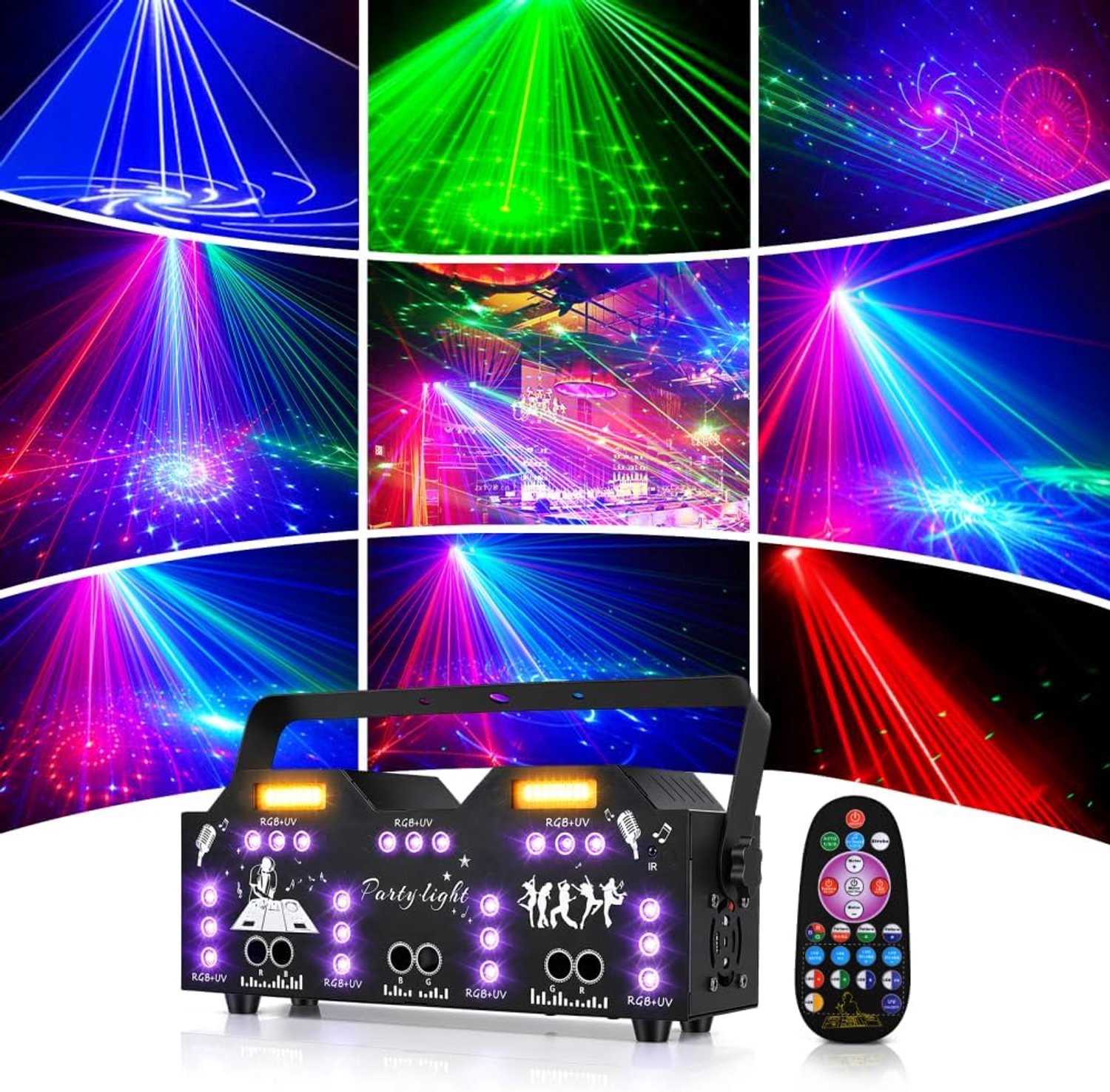Discolicht voor feestjes, RGB LED lamp, projectie voor Halloween en Kerstmis