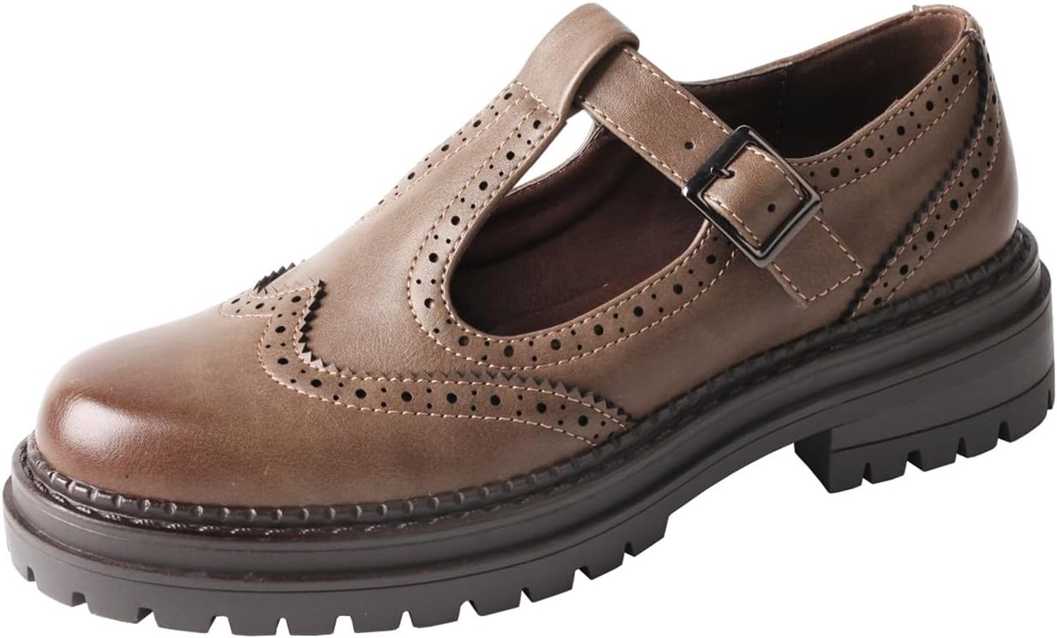 Schoenen met Riem, Rondteen, Knoop en Klittenband