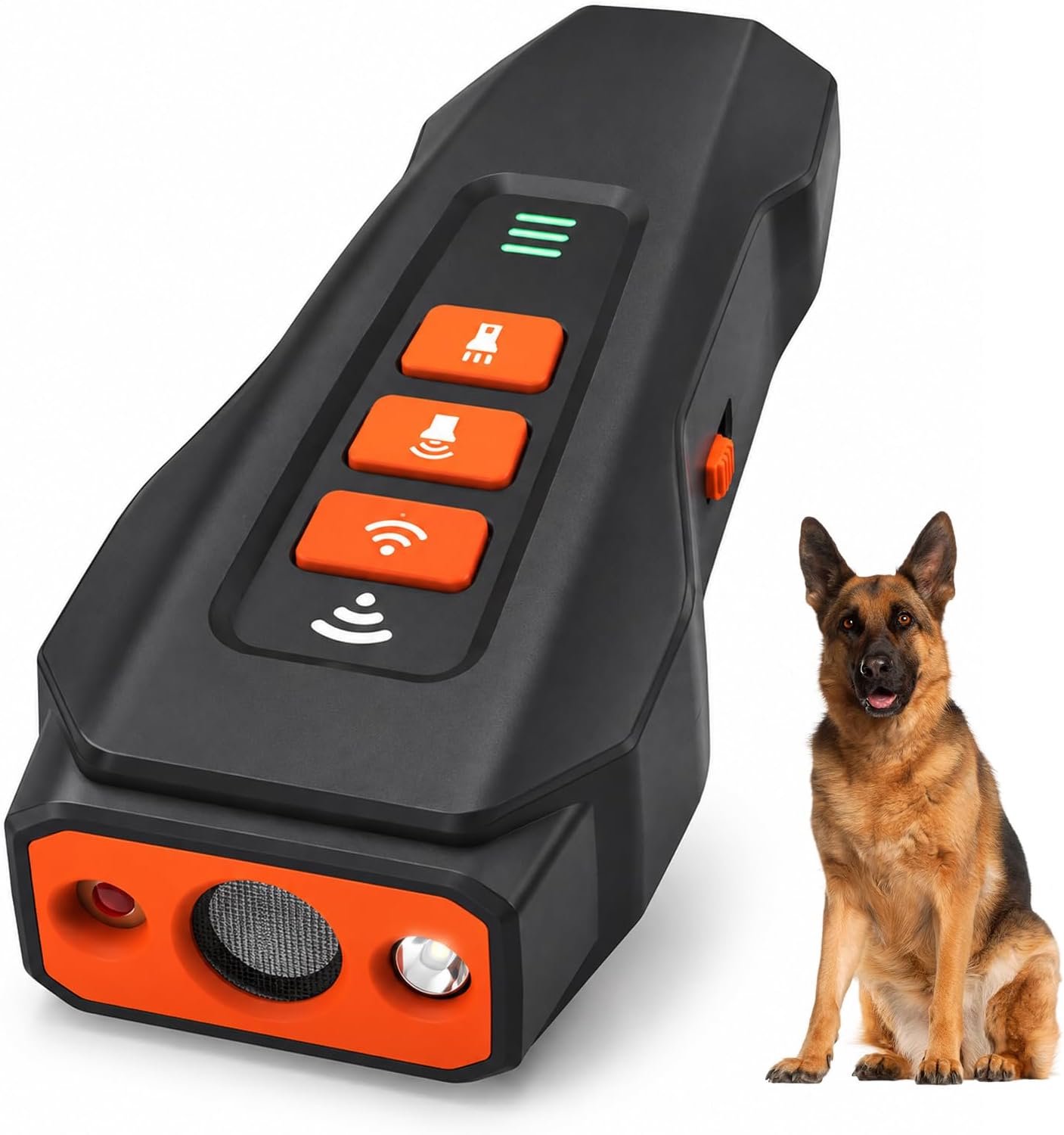 Anti-blafapparaat voor honden met 3 instelbare frequenties en zaklamp, 30 voet bereik
