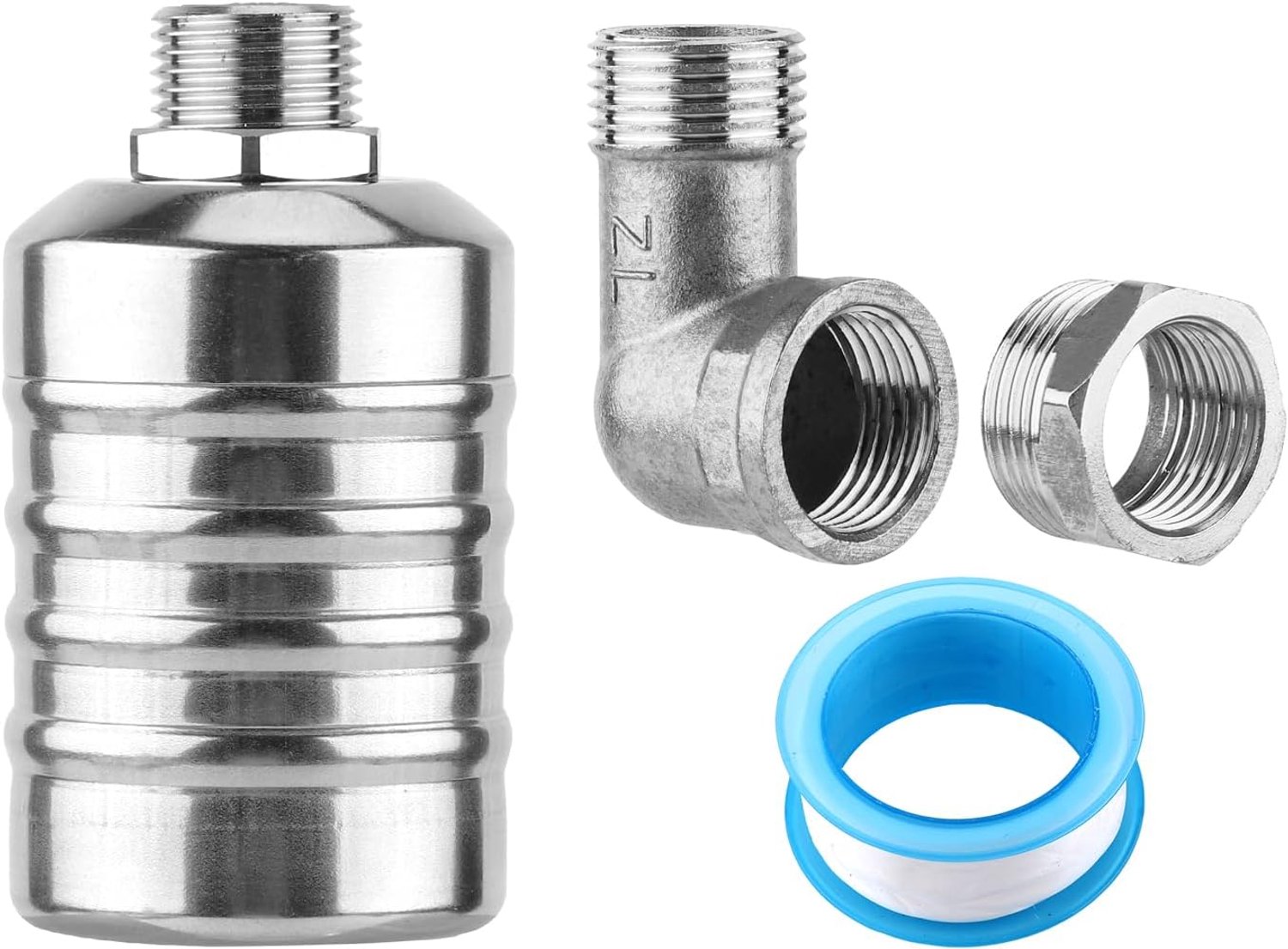 Vlotterklep 1/2 Inch 3/4 Inch - Roestvrij staal - Automatische waterniveauregelaar - Geschikt voor watertank en zwembad - m-winkel
