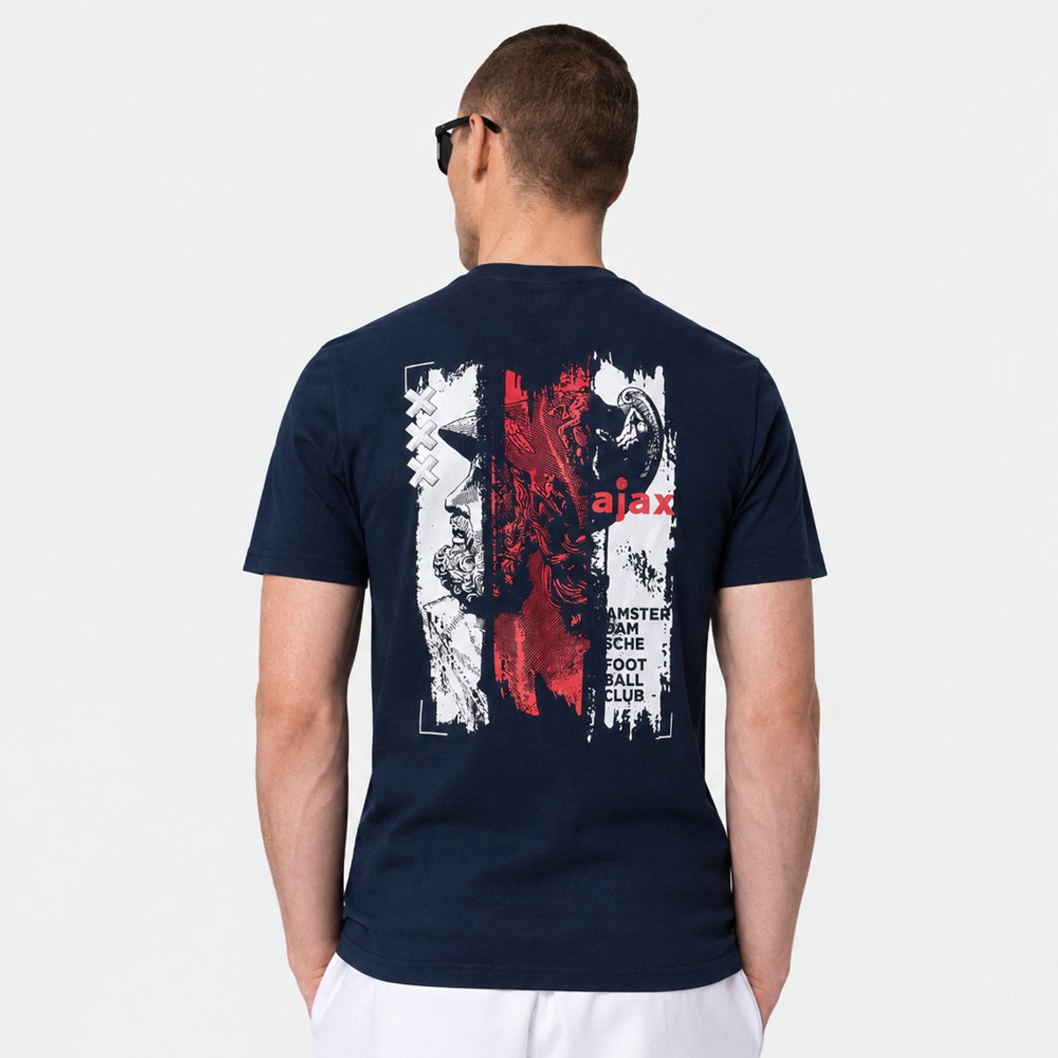 Ajax-t-shirt navy god wit rood wit senior