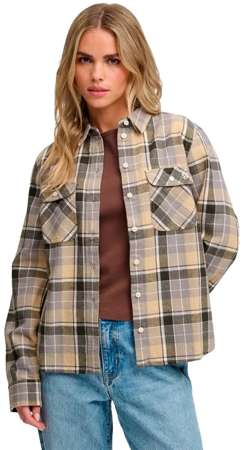 Superdry Lumberjack Check Flannel Overhemd Met Lange Mouwen XL Vrouw Bruin