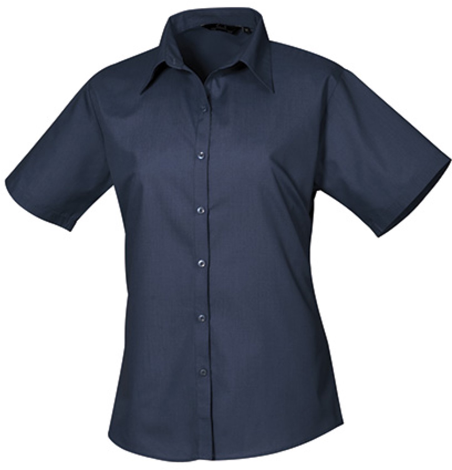 Premier Workwear - Women´s Poplin Short Sleeve Blouse - Navy (ca. Pantone 2378C) - 44 (XL/16)