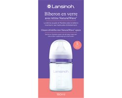 Lansinoh Natural Wave Fles - Glas - 240ml