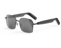 AI Smart Glasses – Bluetooth Audio Bril met AI-Vertaling – Draadloze Muziek & Bellen – UV400 Zonnebril – Open Ear Audio – Voor Reizen & Business – Zwart