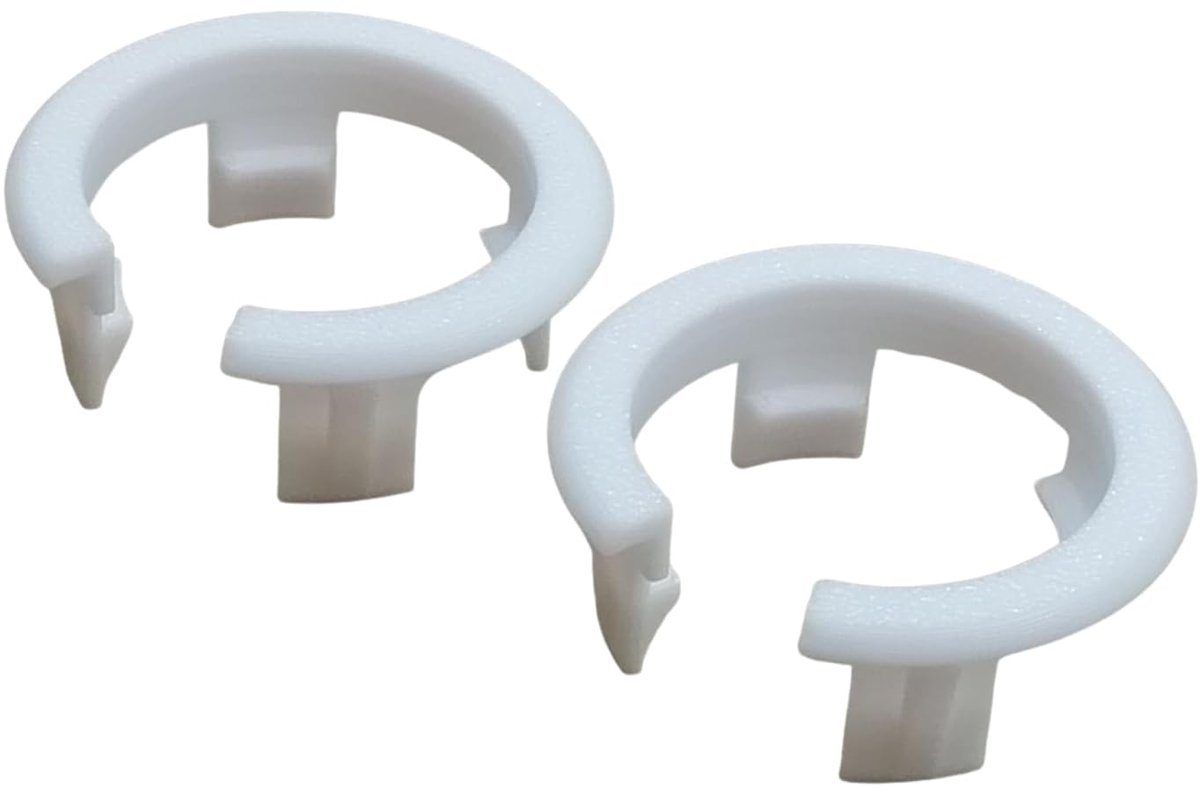 Replacement Clamp Bushing, Pack of 2, White, Compatible with Eura Radiator, Side Cladding - ShopVlot
