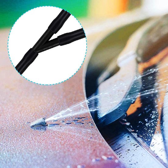 HUAZIZ 4 m ruitensproeierslang, wisserwaterslang, reparatieset, autoslang, isolatieslang, universele ruitensproeierinstallatie, sla met 45 stuks slangverbinders, zwart van HUAZIZ — afbeelding 3