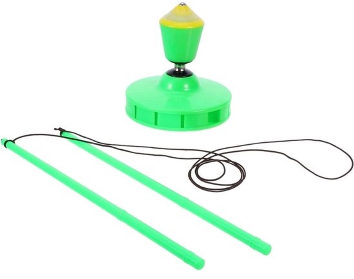 Chinese yoyo - Diabolo speelgoed - Jongleervaardigheden - Stil draaiend lager - 15x13x13cm - Groen