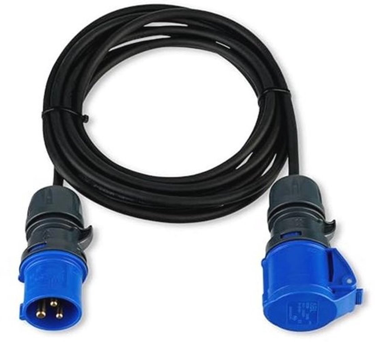 Verlengkabel IP44 voor caravan 5 m - 3680W, zwart