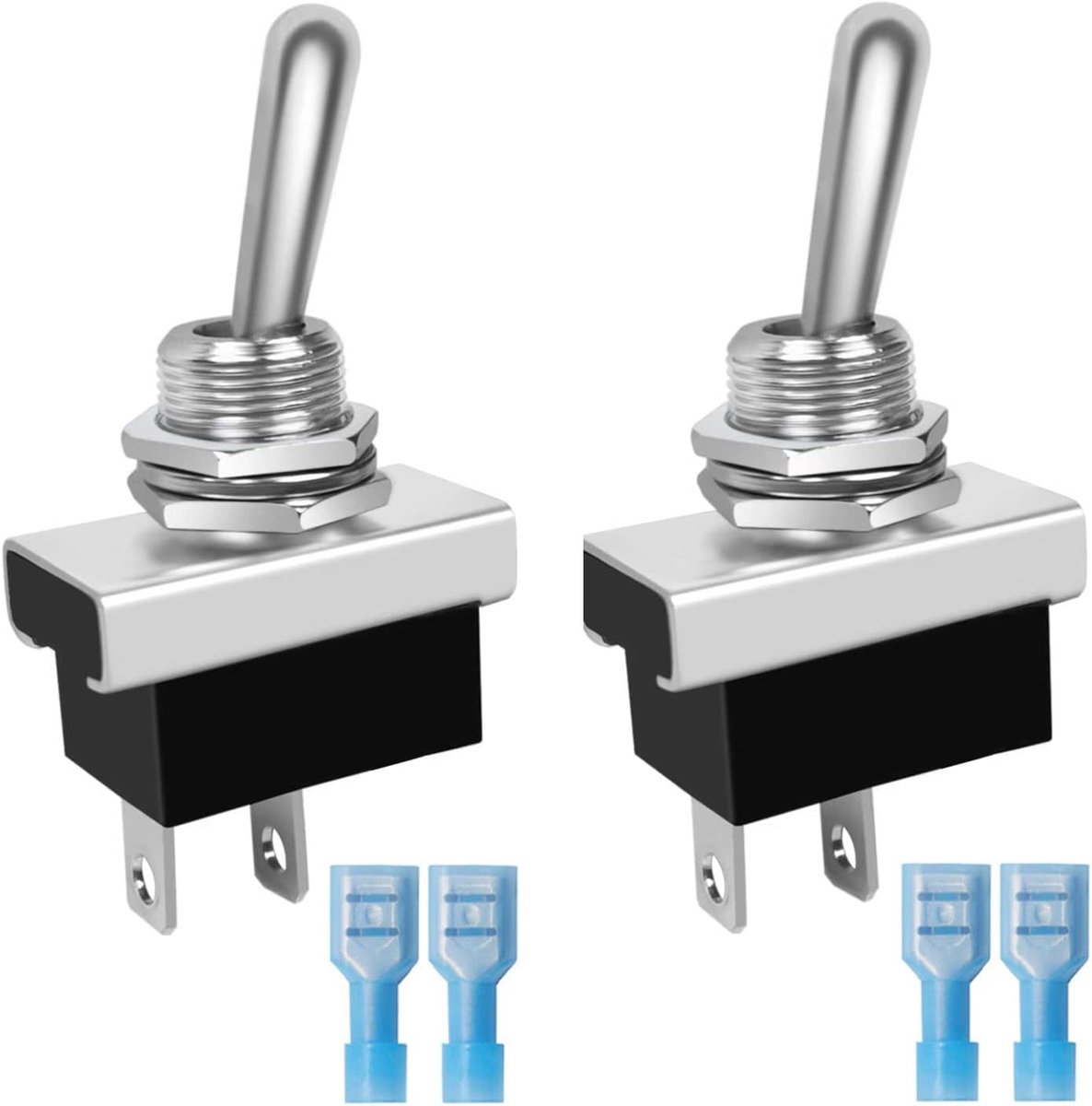 GUUZI 2pcs 12V-24V 25A 2 pin 2 Position Rocker Switch SPST ON/OFF Switch for Car Boat Truck - ShopVlot