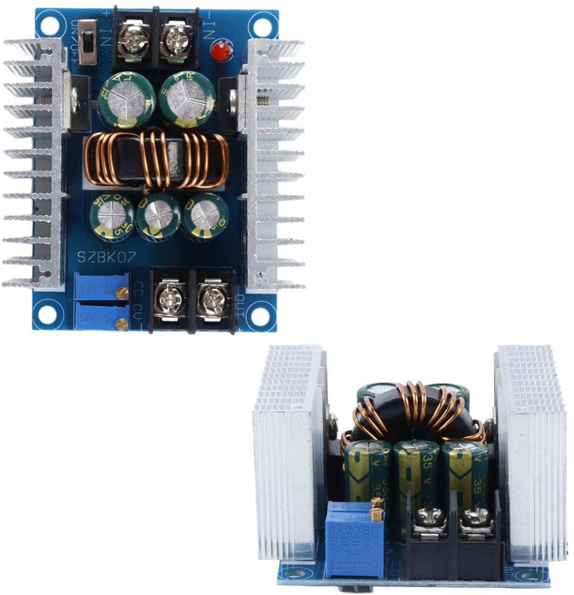 Step-down converter 20A 300W - instelbaar DC 6-40V naar 1.2-36V - constante stroomvoorziening - ShopVlot