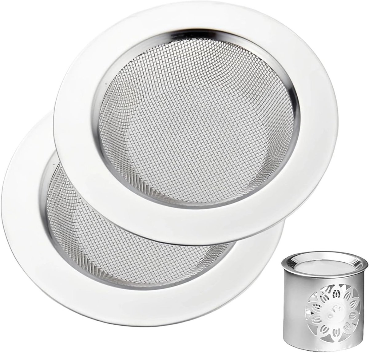 Ronde Rookfilter van 10 cm van RVS, Perfect voor Aromatherapie en Oliebranders, Fijn en Glad Design, 2 Stuks