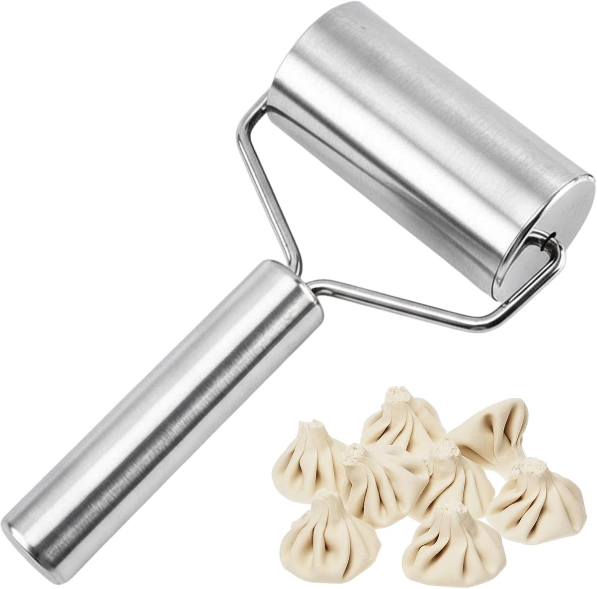 Y-vorm roestvrijstalen deegroller 360° draaibaar, ergonomisch bakgerei voor pizza en zelfgemaakte pasta - ShopVlot