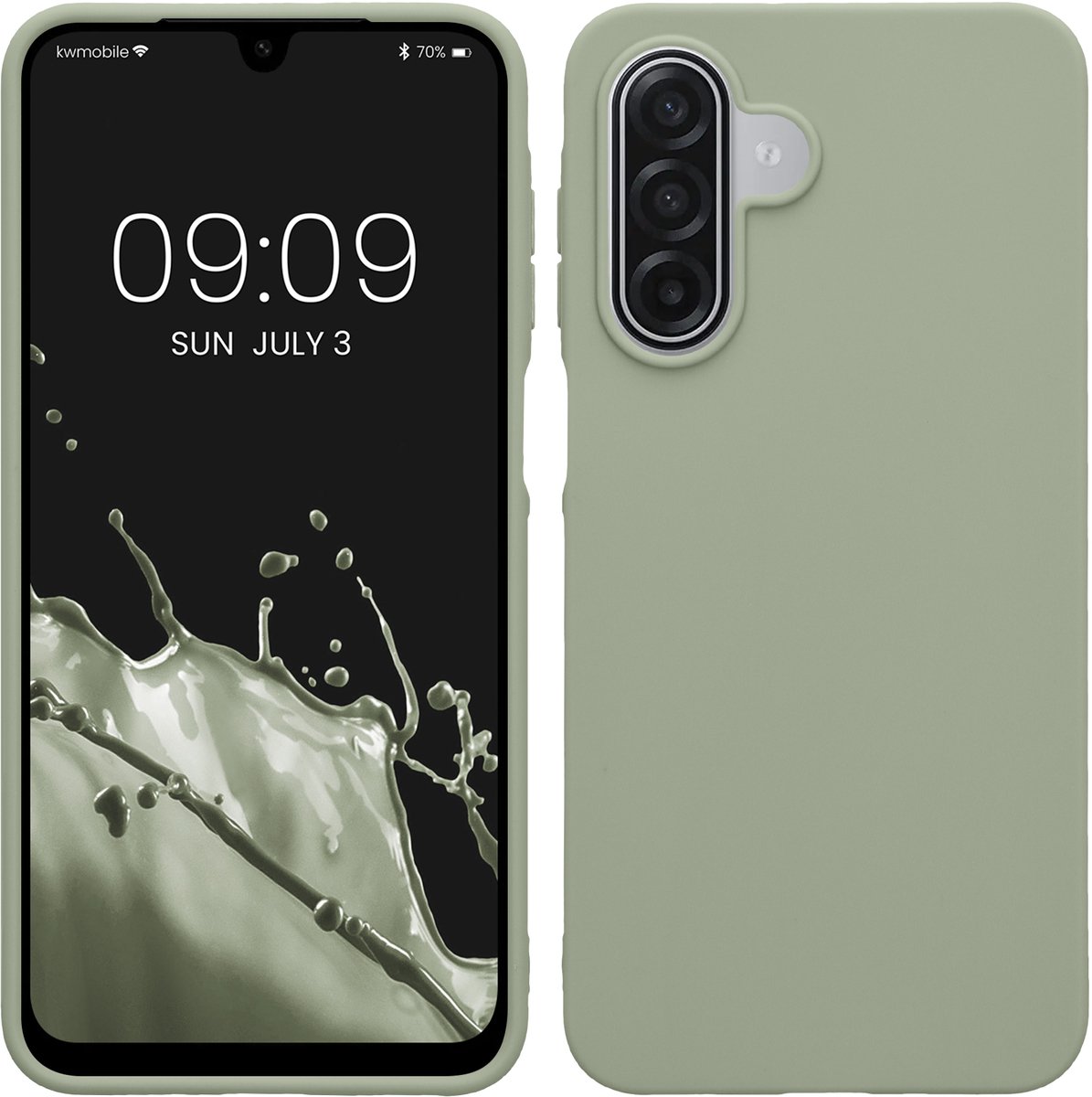 kwmobile telefoonhoesje geschikt voor Samsung Galaxy A18 4G / 5G - Hoesje voor smartphone - Back cover in grijsgroen