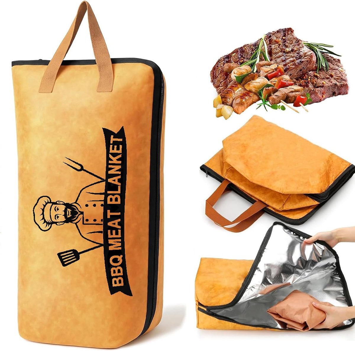 BBQ warmtezak, grilldeken voor het laten rusten van vlees - 5-laagse geïsoleerde grilltas voor rundborst - ShopVlot