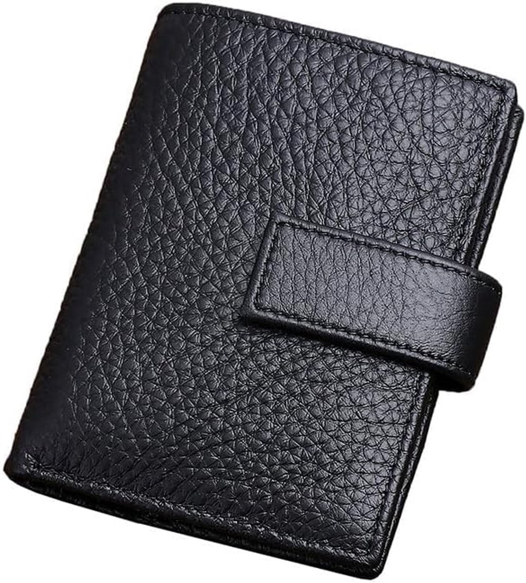 1 x creditcardhouder, zwart, voor dames en heren, opbergdoos voor 20 creditcards, bankkaarten, zakelijke en identiteitskaarten, elegant en compact design