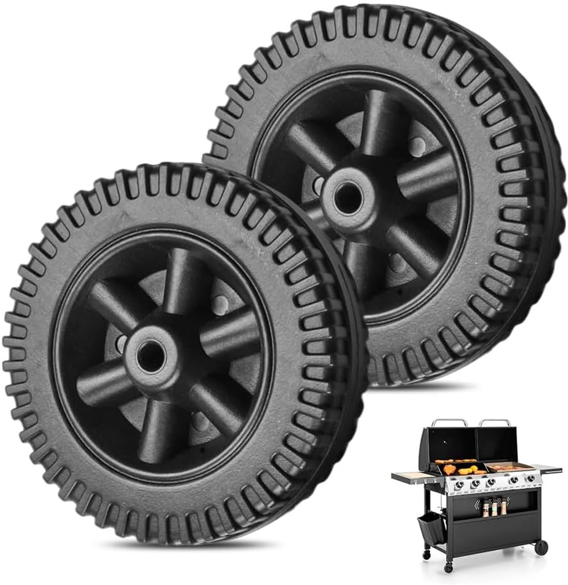 Reserveonderdelen 15,2 cm reserveonderdelen voor barbecues multifunctionele barbeciewielen