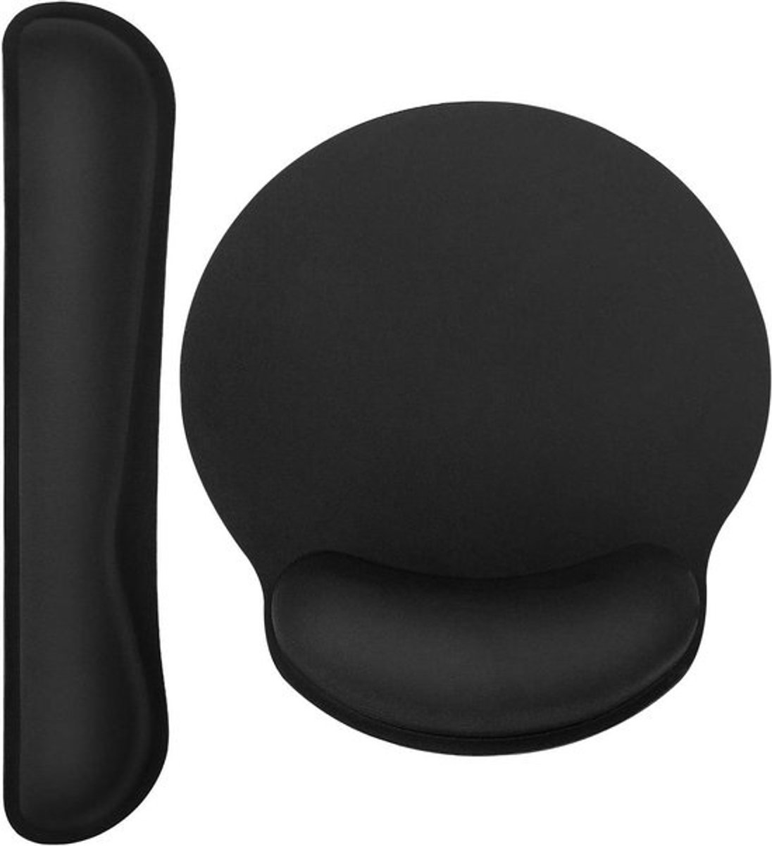 Ergonomische polssteun voor toetsenbord en muis - memoryfoam, antislip, zwart - kantoor, laptop, gamer - pijnverlichting