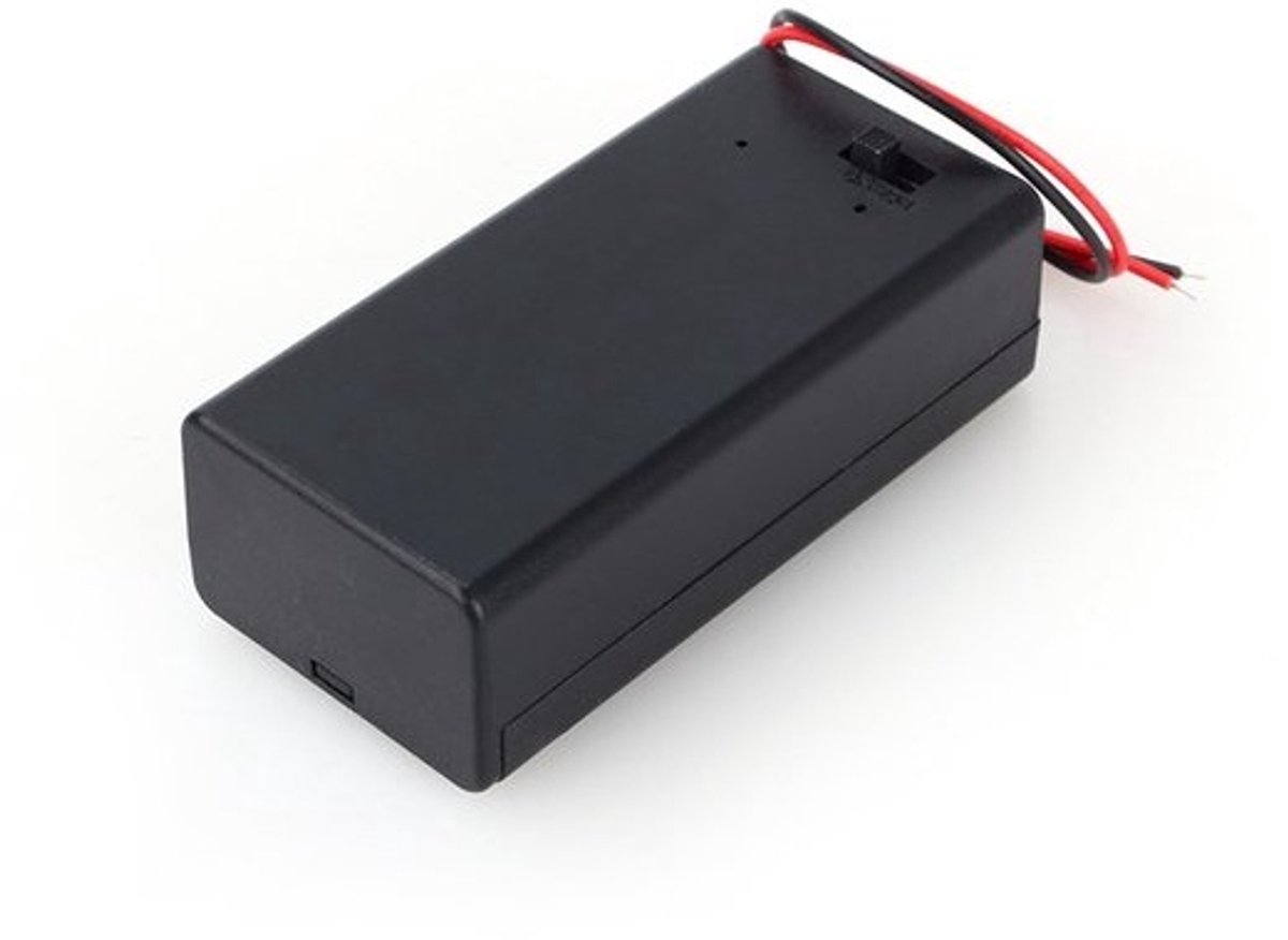 Shopcentral - 9V-batterijhouder - Batterijcompartiment met schakelaar - Compact formaat - Ideaal voor elektronische projecten - Betrouwbare voeding - G..