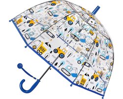 Rhomba Transparent bubble umbrella for kids, perfect for hiking, safety grip, curved handle, transparent, dome more by - ShopVlot