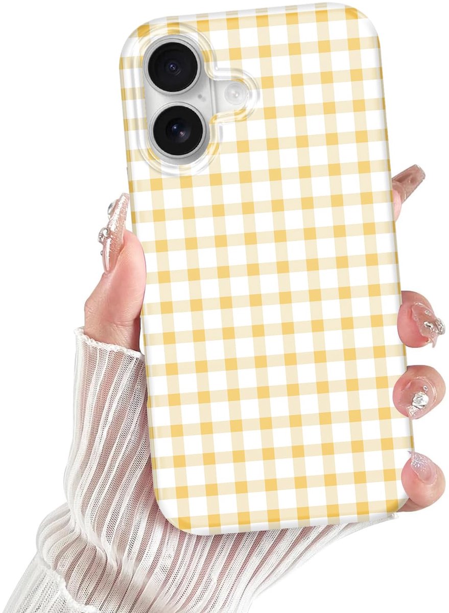 Beschermhoes voor iPhone 16 6,1 inch - silicone - doorschijnend met schattige tekeningen - ShopVlot