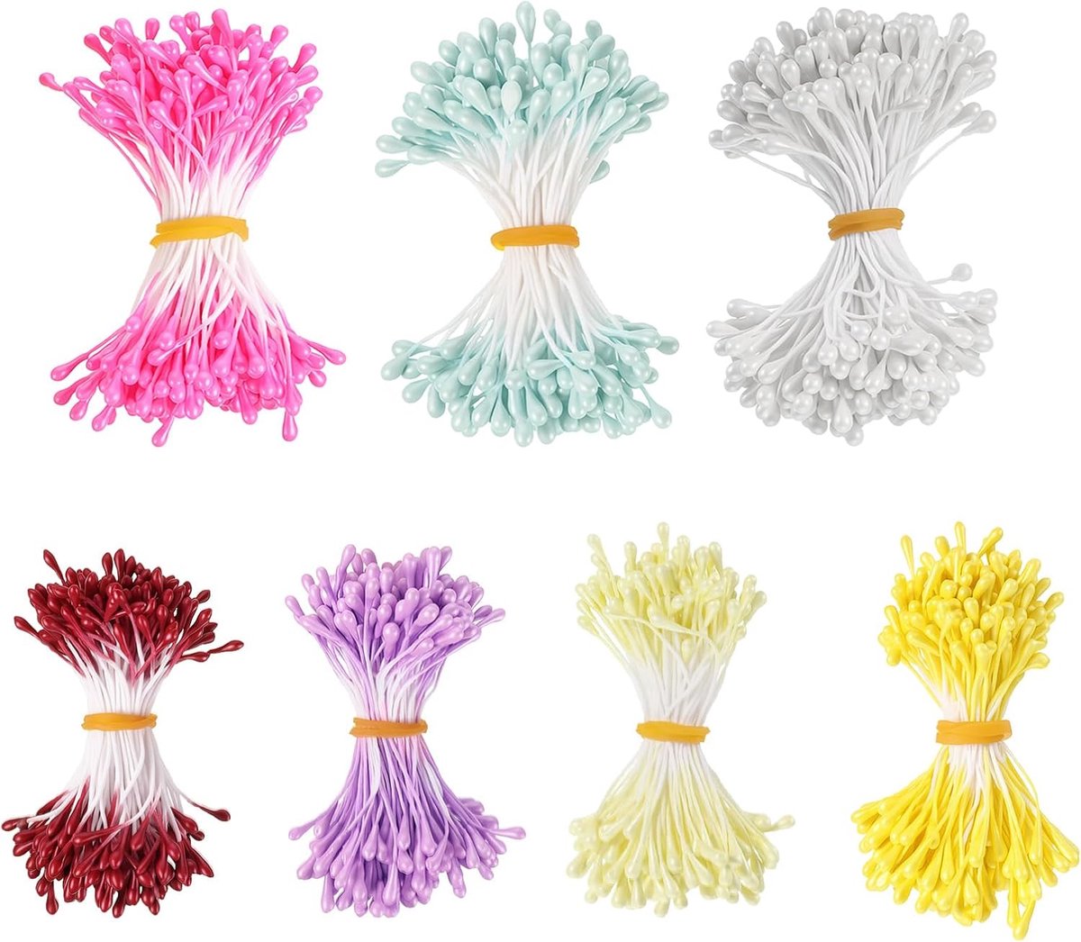 Bloem Meeldraden 1050Pcs - Kunstmatige Parel Meeldraden 3mm - Diverse Kleuren - Perfect voor DIY Decoratie - ShopVlot