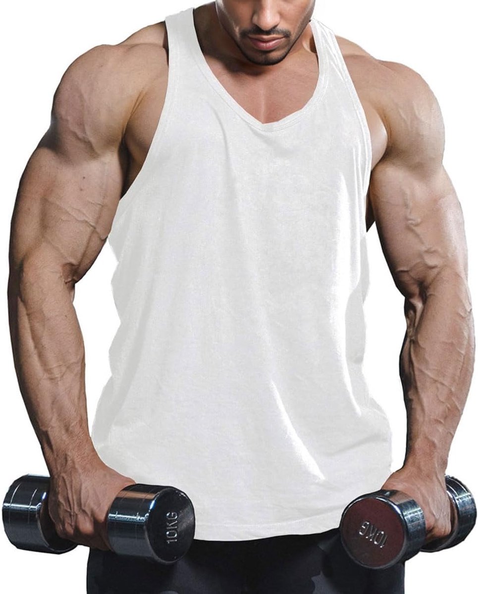 Sportstringer voor heren, tanktop, bodybuilding, workout tank tops voor de sportschool, dagelijkse training, casual T-shirts, sneldrogend