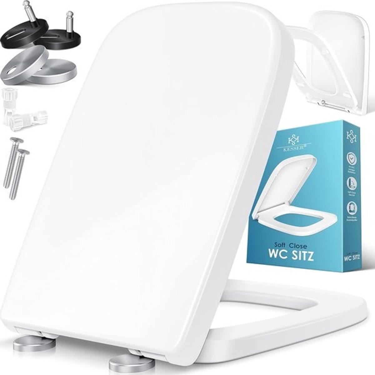 Toiletbril - softclose en snelsluiting - E-vorm - Duroplast