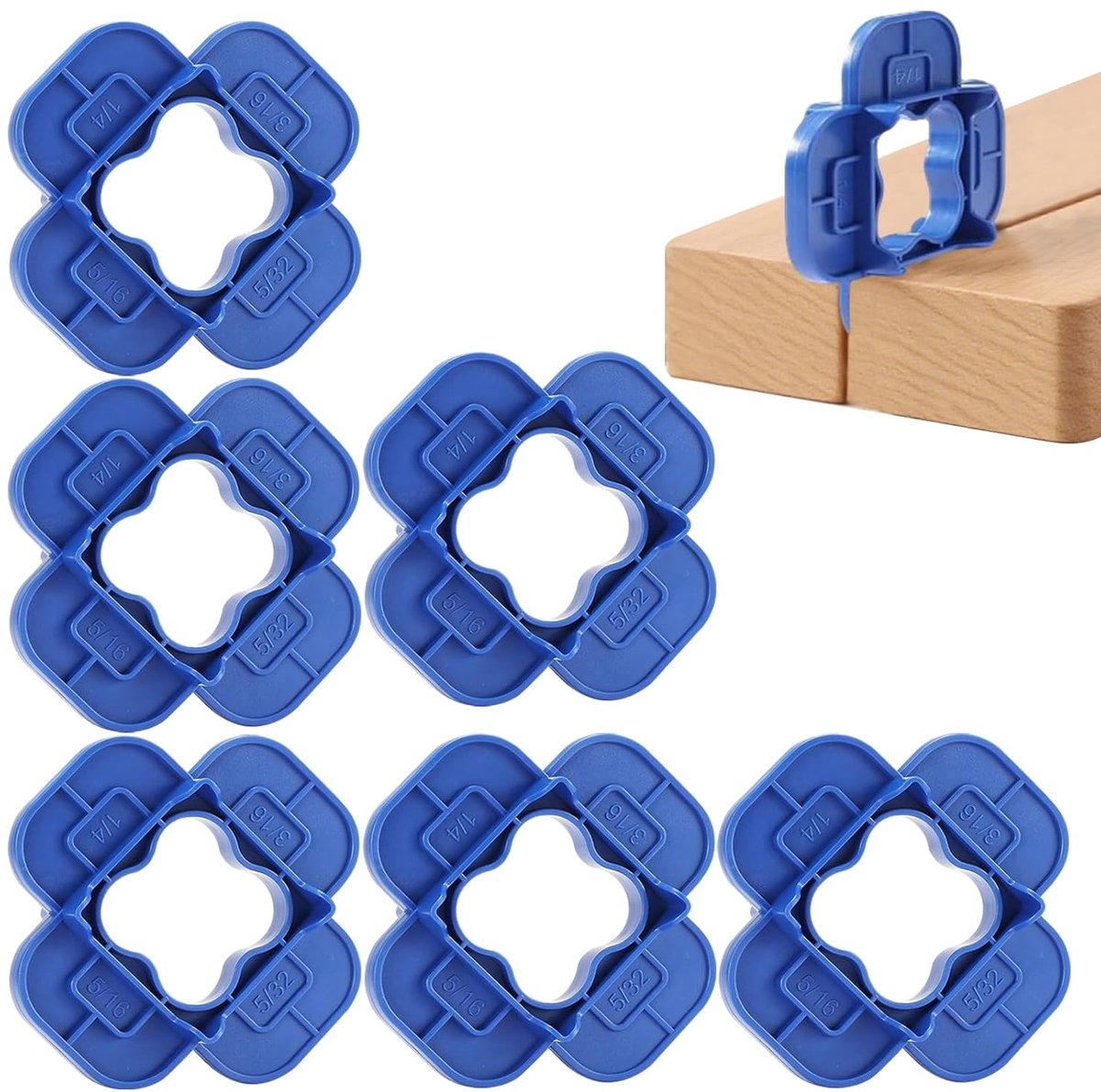Decking Spacer, 6-Piece Deck Joint Spacers with 4 Thicknesses, Precise Splitting Tool for Lawn, Garage, Garden, Yard - ShopVlot