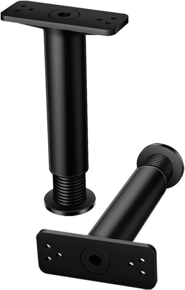 Verstelbare steunpoten voor bedframes - Stabiele meubelpoten - Voor duurzame ondersteuning - Zwart - 2 stuks