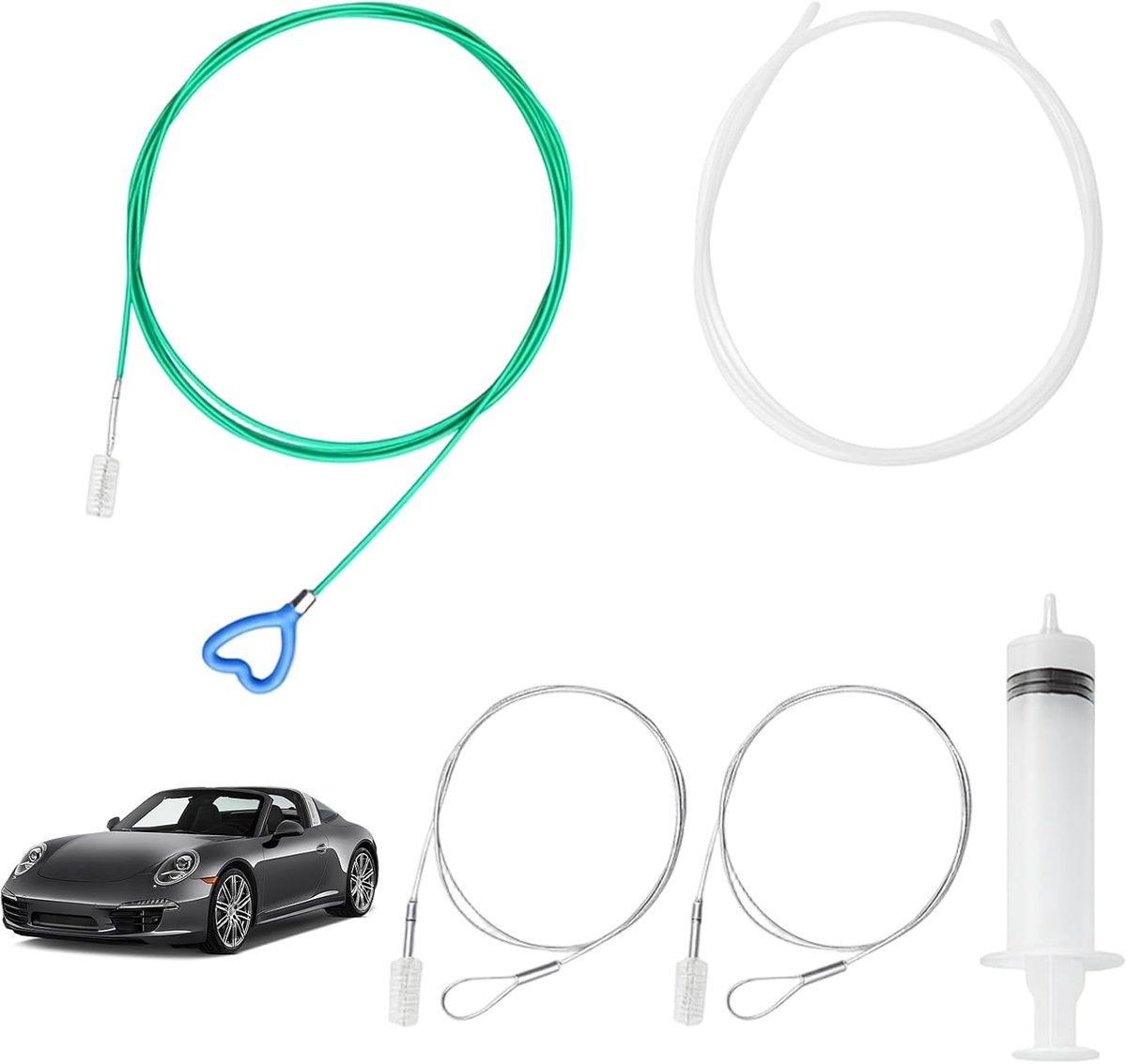 Car Sliding Roof, Cleaning Brush Set with 300 cm Sliding Roof, Drainage Brush, Includes 2 x 90 cm Flexible Drain Brush - ShopVlot