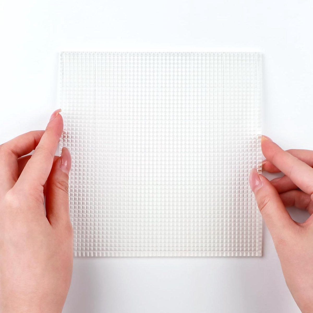 62.5x62.5mm Low Tack Adhesive Mat with Grid for Stamping, Stamping, Ink Blending, Bright Photopolymer Craft Low Tack - ShopVlot