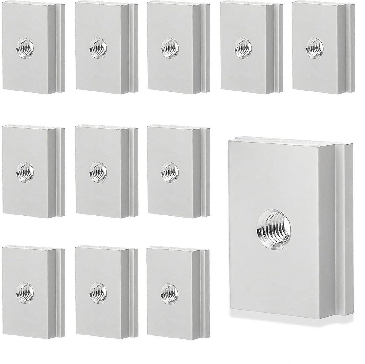 12 Stuks M6 Slide Nuts, Aluminium Legering T-Disc Sliding Nuts, 30 x 23mm voor Aluminium Profielen en DIY Projecten