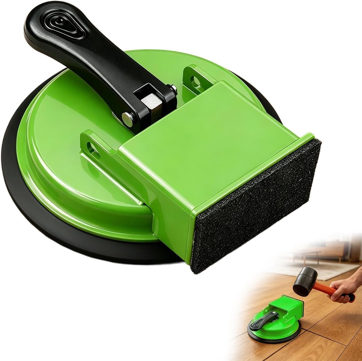 Suction Cup voor Glad Vloerbedekking, 12 cm, 70 kg Draagvermogen, Geschikt voor Tegels, Laminaat en Glas