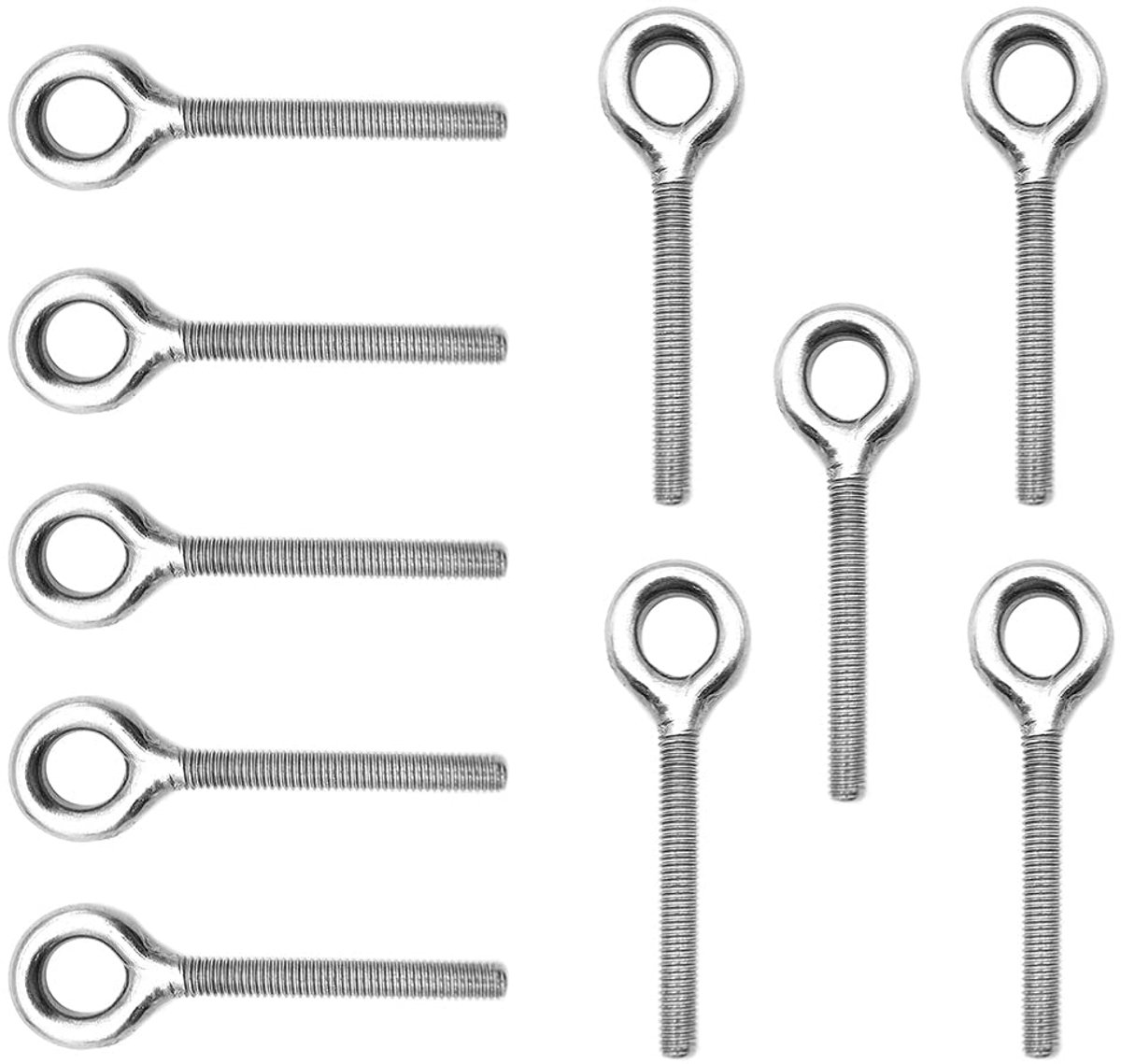 M6 Ringbout 70mm - 304 RVS - Langschacht - Geschikt voor ophangen - ShopVlot