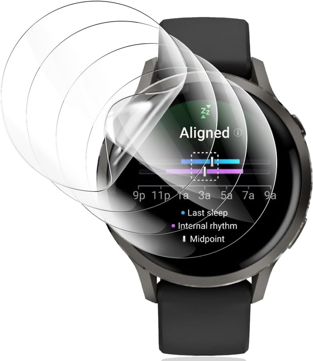 4 stuks beschermfolie voor Garmin Venu 4 41 mm, flexibele TPU-folie [niet-pantserbescherming glas], 3D volledige afdekking, displaybeschermfolie, anti-kras, HD heldere displayfolie